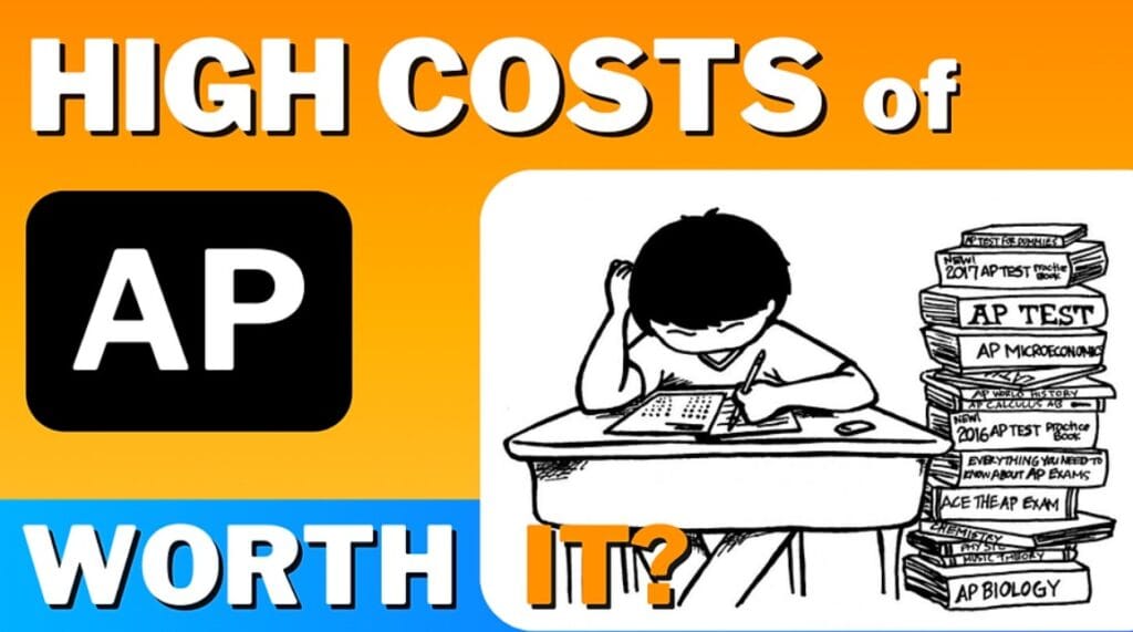 A thoughtful individual weighing the high costs of an AP course against its potential benefits and value in education.