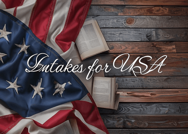 Intakes for Universities and Colleges in USA