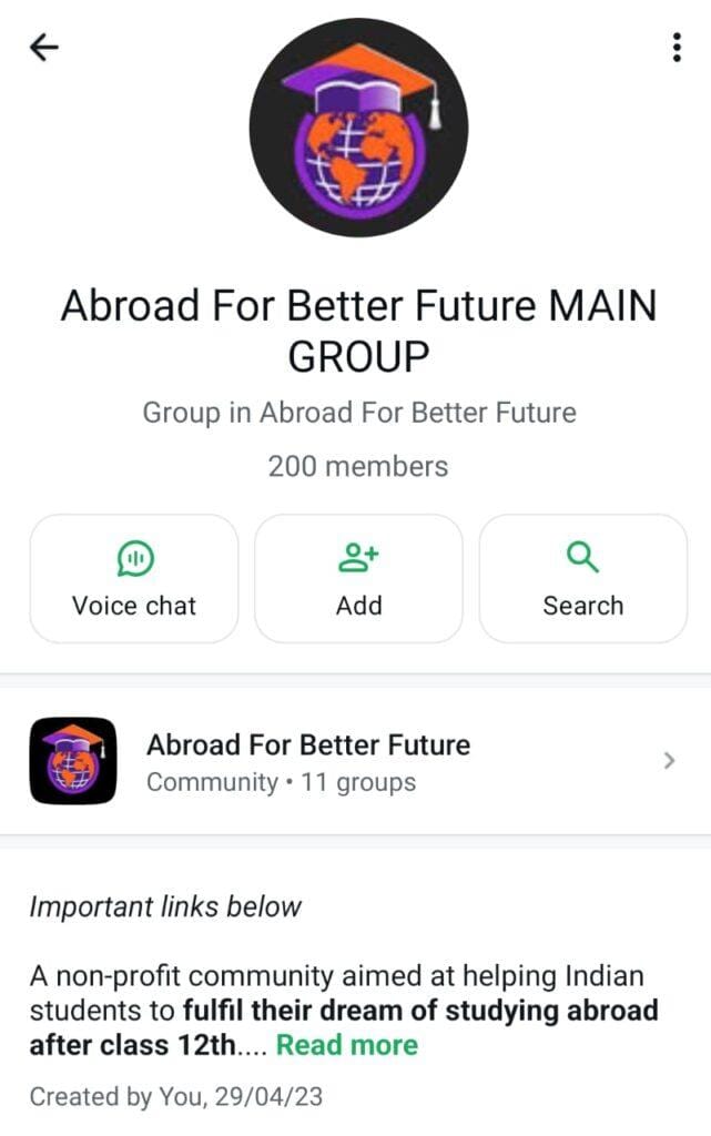 AFBF is the largest study abroad community for Indian high schoolers with 200+ members in our community